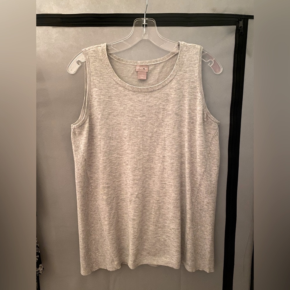 Chicos Super Soft Sleeveless Sweater, Size 1